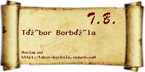 Tábor Borbála névjegykártya